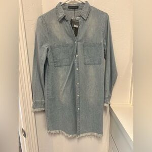 Blue Denim Shirt Dress